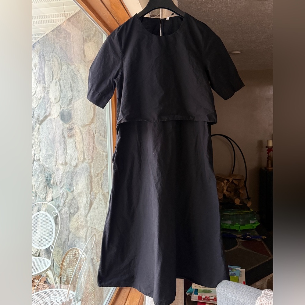 Zara Classic midi Black Dress